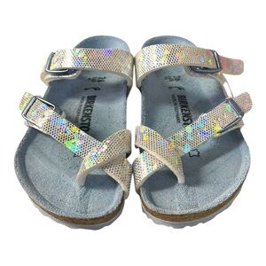 Birkenstock Mayari Kids Sandals | Holographic Silver | Size EU 26 / US Kids 8